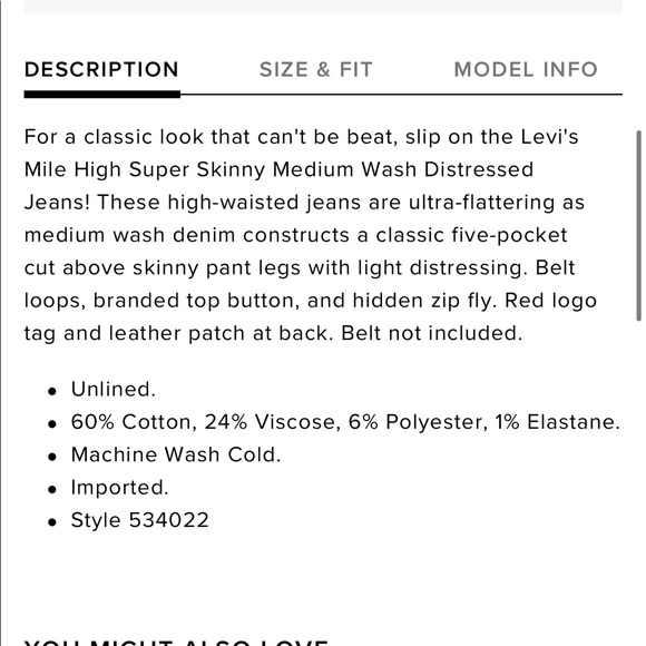 Mile high super skinny medium wash distressed jeans - Picture 3 of 7